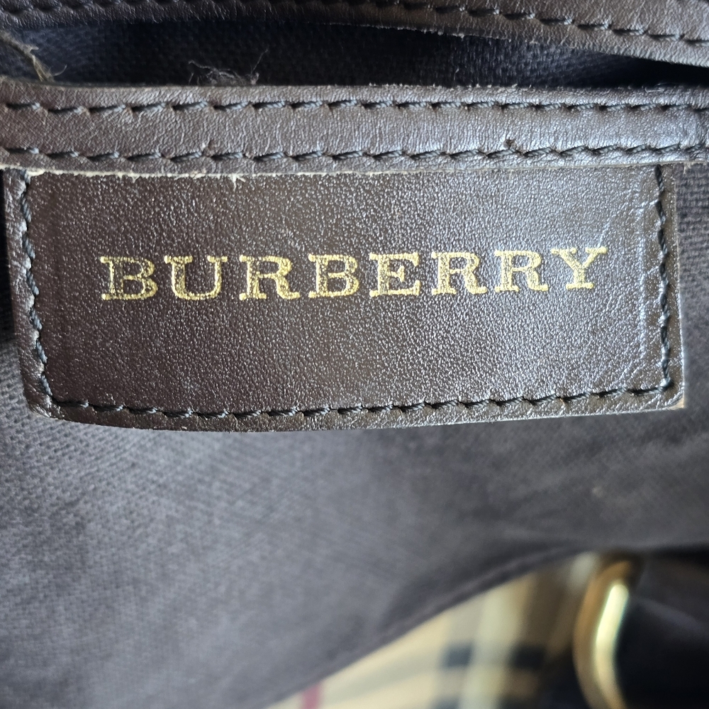 Burberry Haymarket Check Boston Bag Brown - Picture 10 of 16